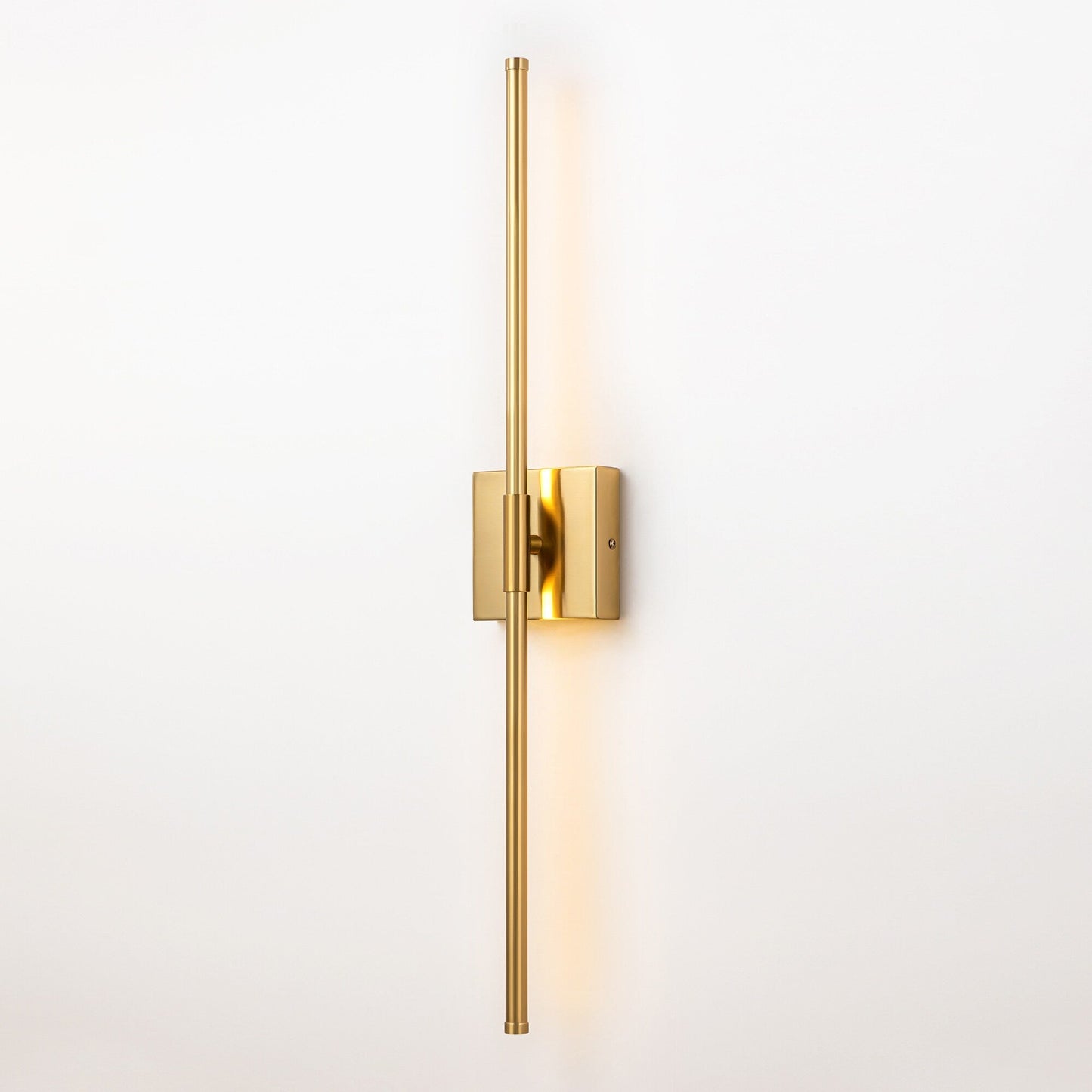 1-Light Black/ Gold/ Nickel Modern Long Linear Strip Wall Sconce Dimmable LED Bathroom Vanity Light