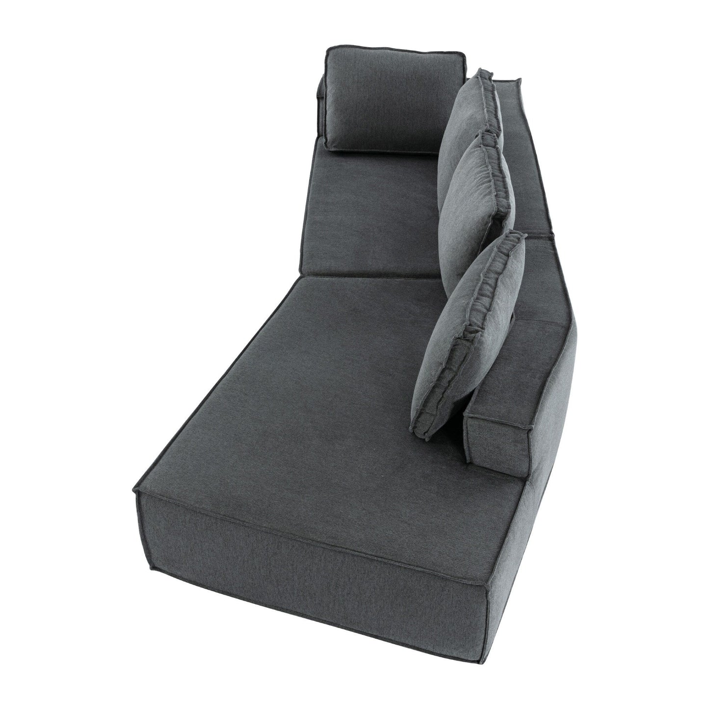 Canapé-lit d'intérieur moderne et élégant, 125 cm, aux lignes épurées, pour le salon, beige