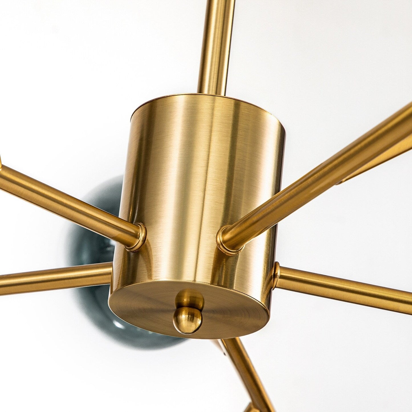 Lustre linéaire moderne à 15 lumières pour îlot de cuisine Sputnik avec branches et globes en verre