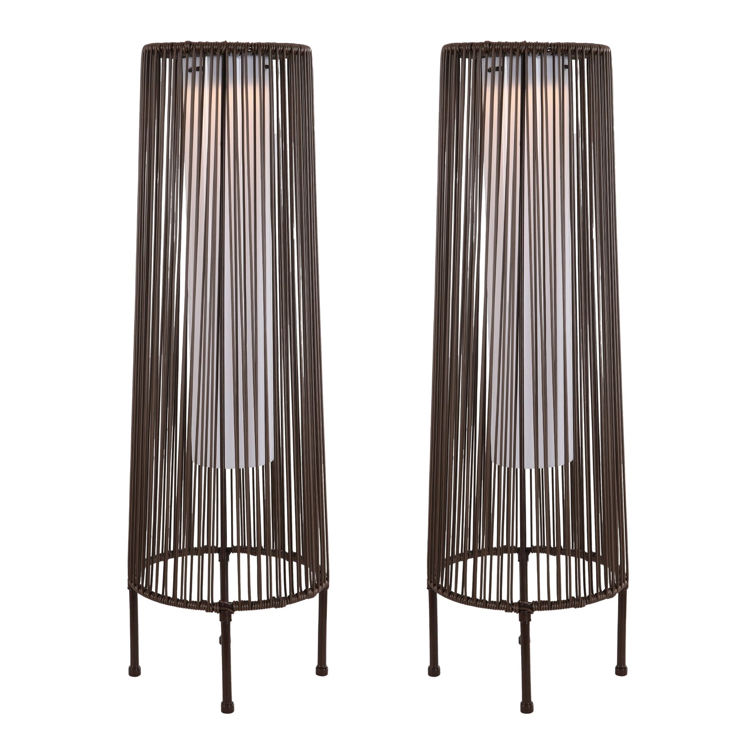 2 Pack Outdoor Solar Light Floor Lamps