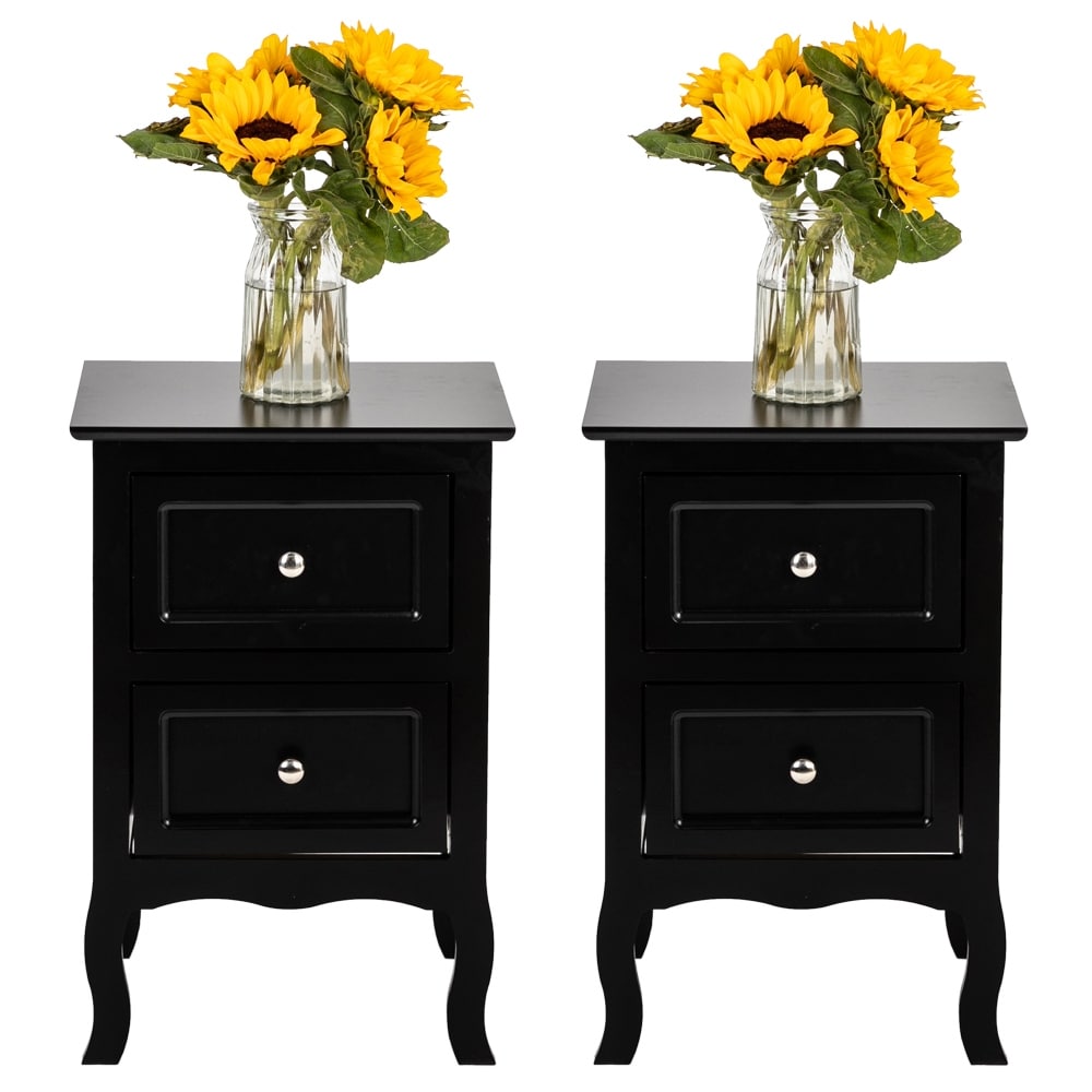 Country Style Two-Drawer Nightstand- Set of 2