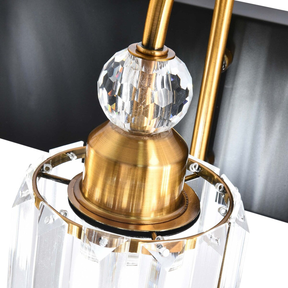 Applique murale moderne en cristal pour salle de bain, éclairage de vanité, chrome/noir/doré