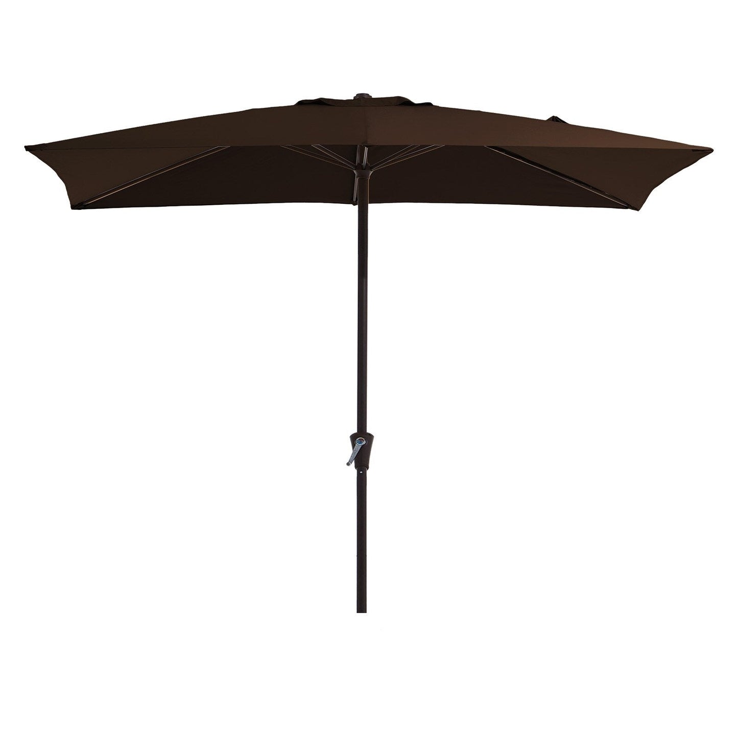 8*10ft Rectangular Patio Market Umbrella with Crank & Tilt,UV-Resistant