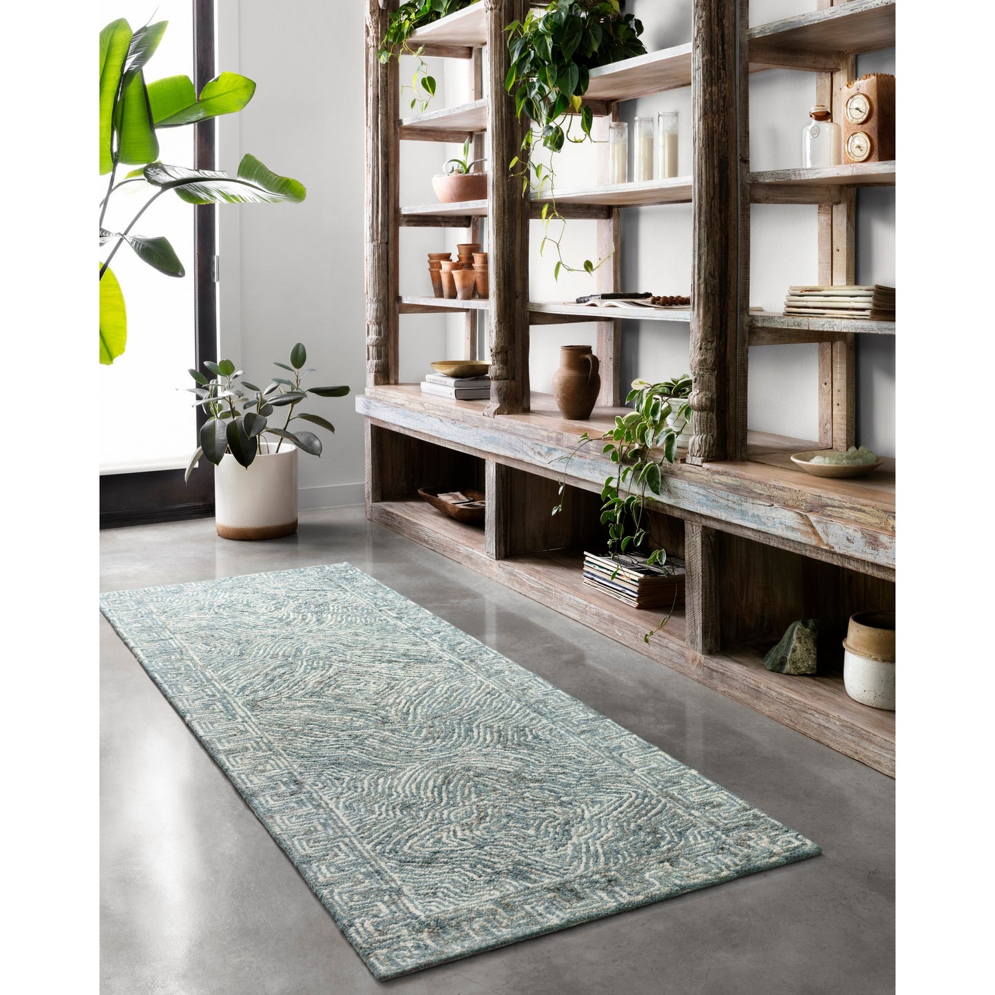Alexander Home Aspen Denim Wool Hand-tufted Contemporary Area Rug