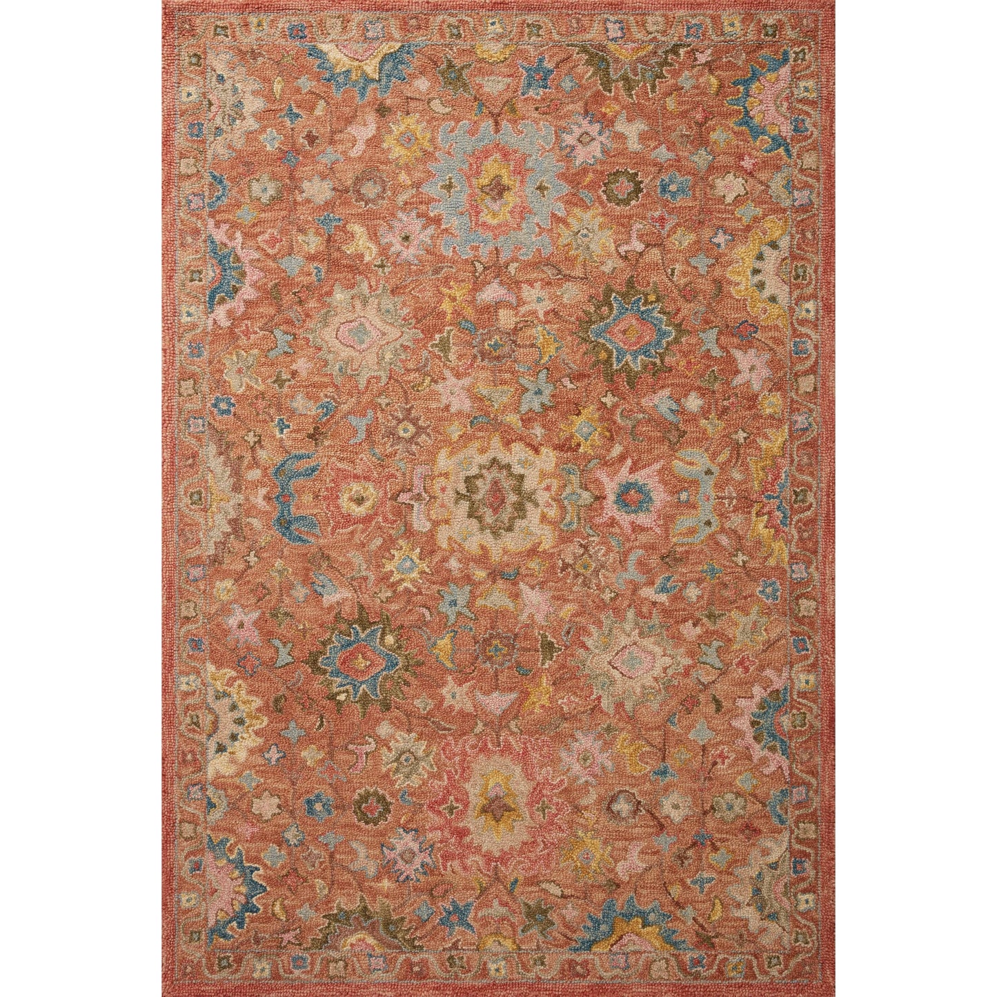 Alexander Home Megan Floral Hand-Hooked 100% Wool Area Rug