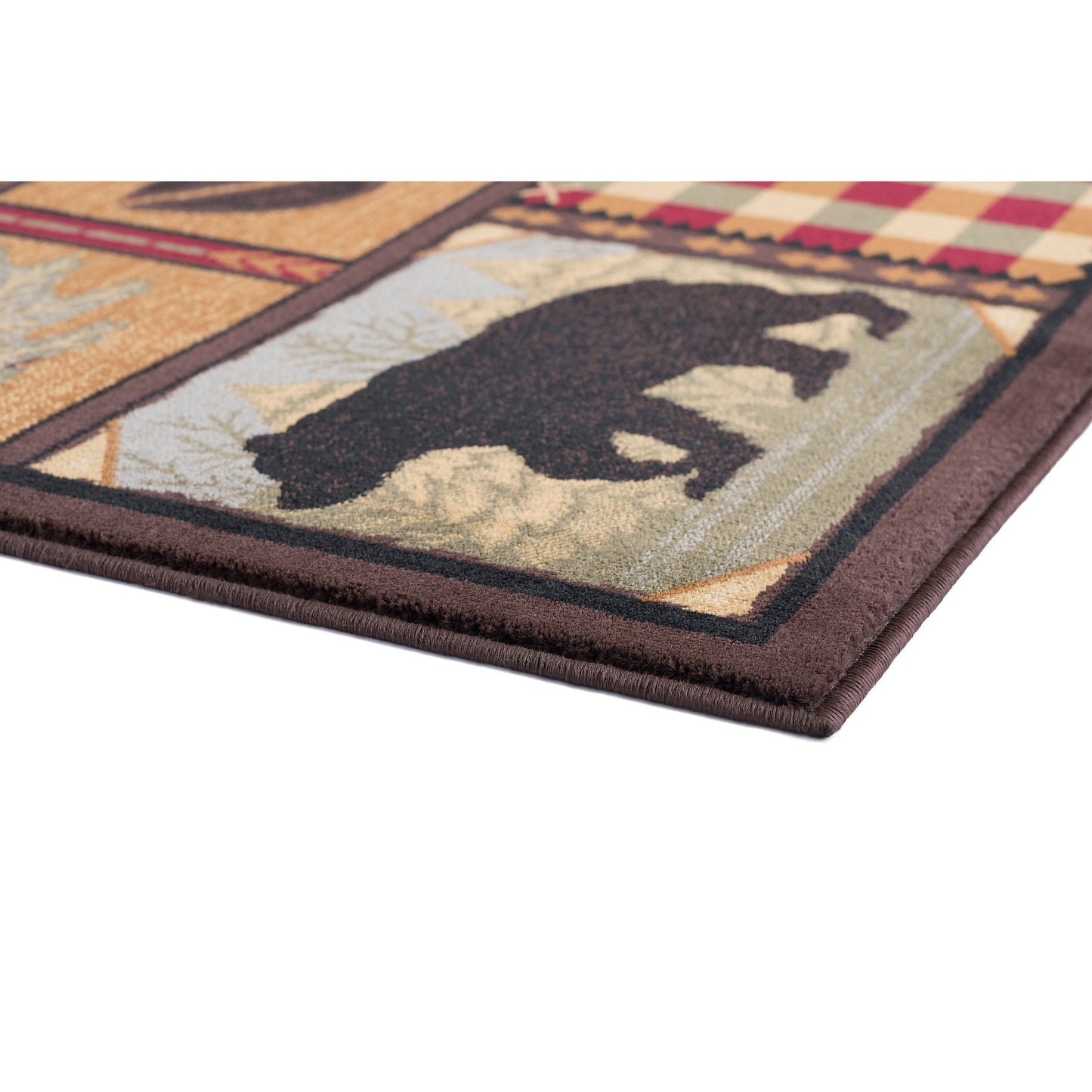 Area Rug & Runner - Lodge Cabin Farmhouse Rugs for Living Room Bedroom Dining Room Kitchen 2x3 / 3x8 / 5x7 / 8x10 / 9x12 / Round