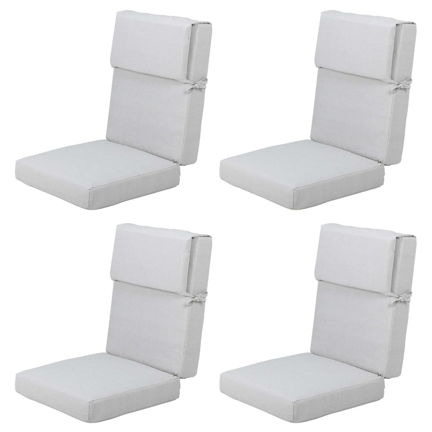 Lot de 4 coussins de chaise à dossier haut Aoodor Patio, 46 x 21 x 4 pouces (coussins uniquement)