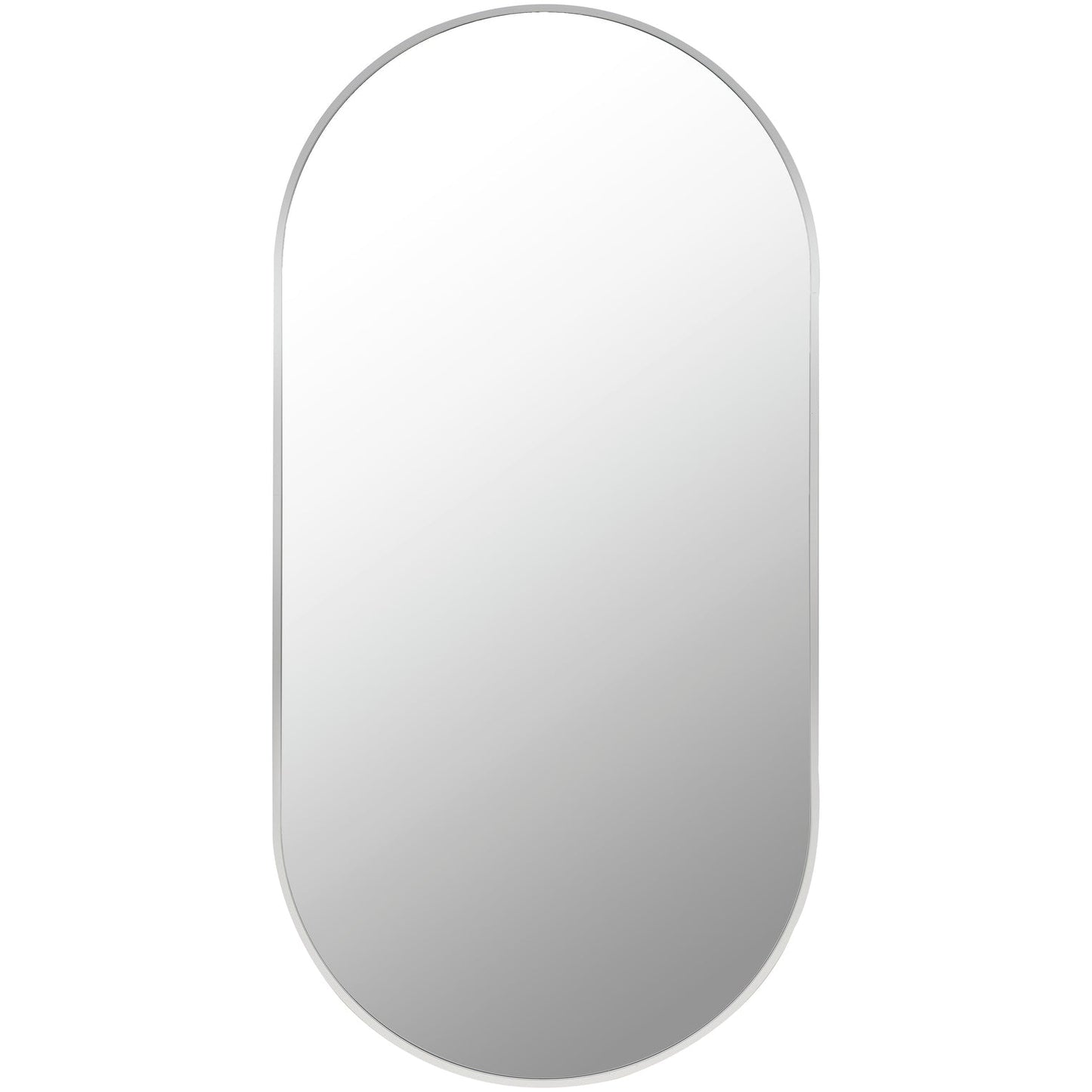 Livabliss Aranya Modern Aluminum Oval Pill-Shaped Accent Mirror