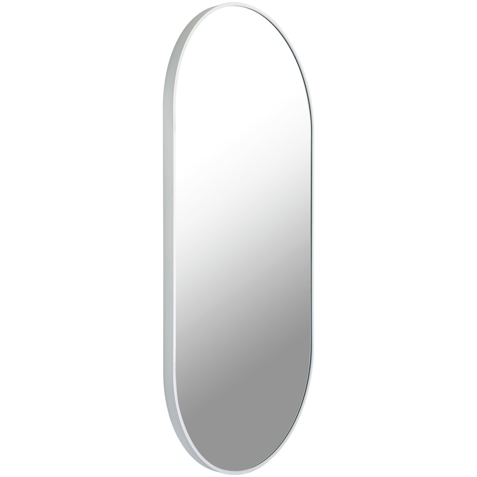 Livabliss Aranya Modern Aluminum Oval Pill-Shaped Accent Mirror