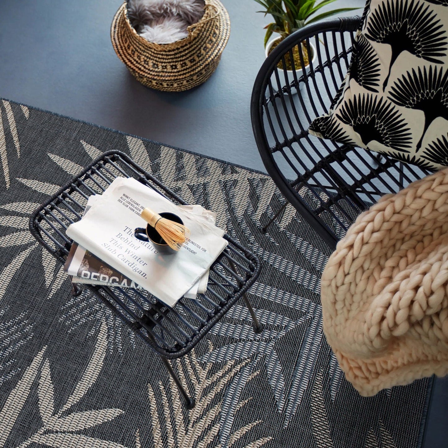 Bahama Palm Frond Indoor/Outdoor Area Rug