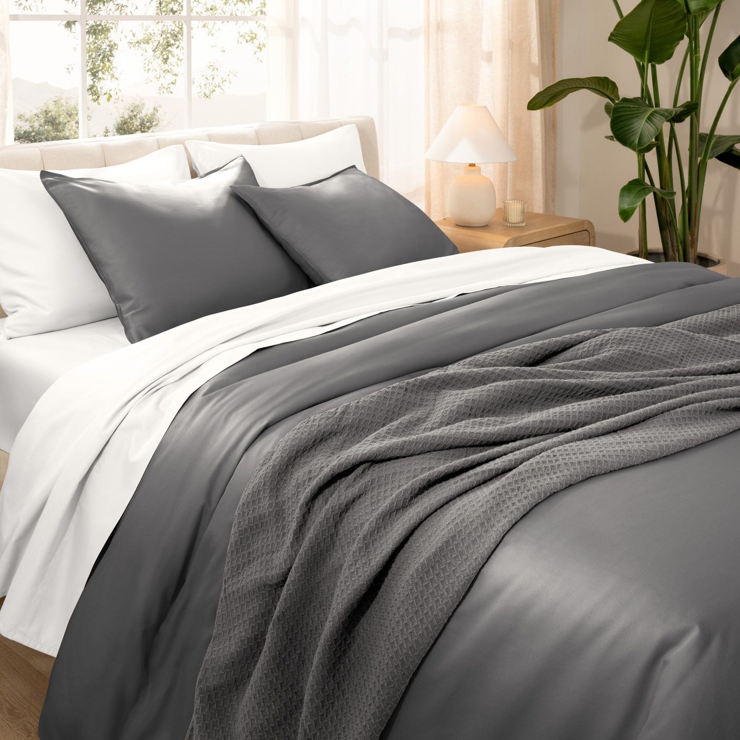 Bare Home Organic Cotton Duvet Cover Set - Smooth Sateen Weave
