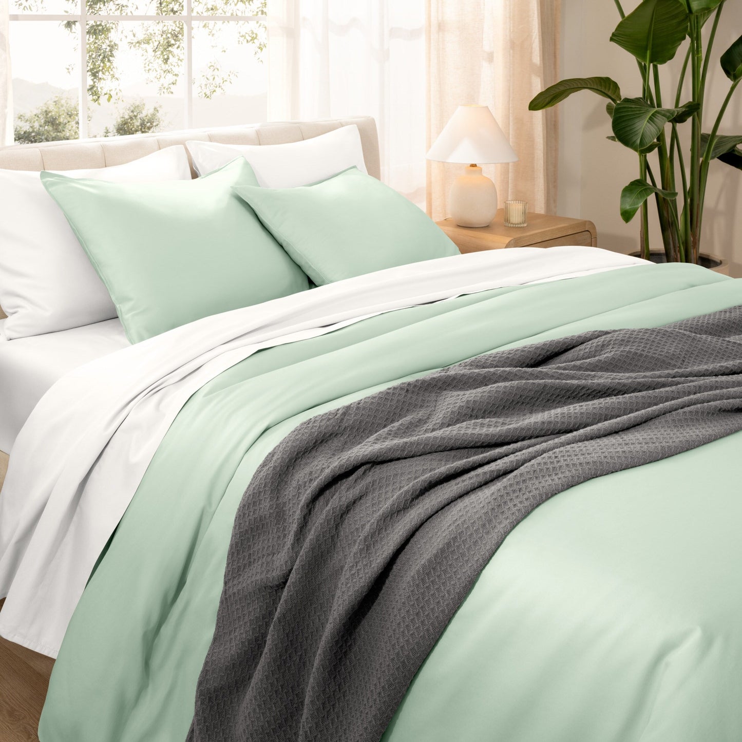 Bare Home Organic Cotton Duvet Cover Set - Smooth Sateen Weave