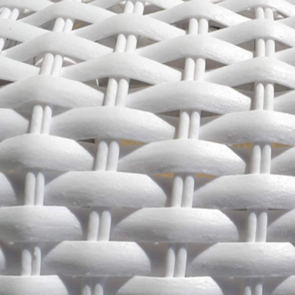 Ensemble de patio pivotant et planeur en osier Biloxi Outdoor White (3 pièces)