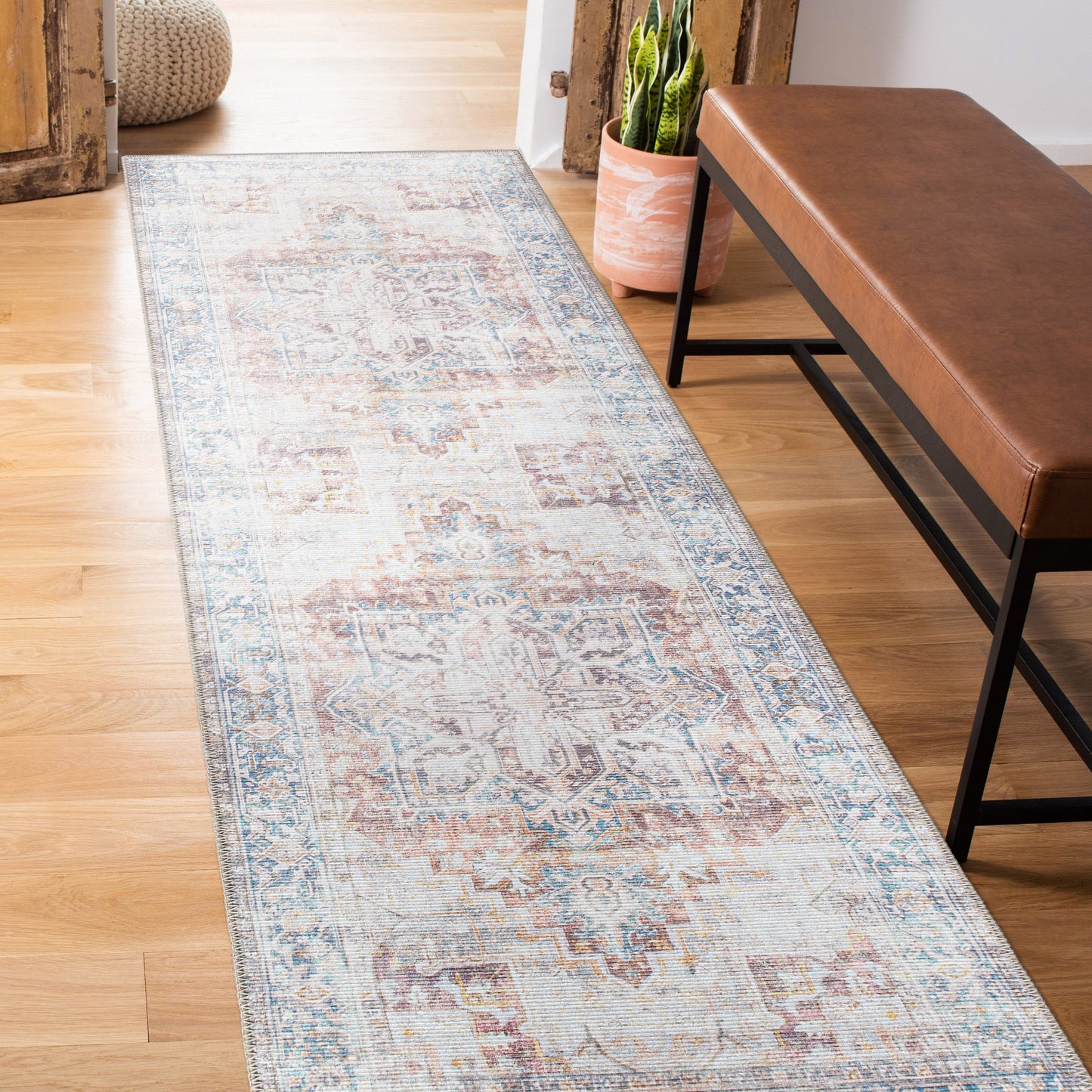 Bohemian Distressed Machine Washable Area Rug