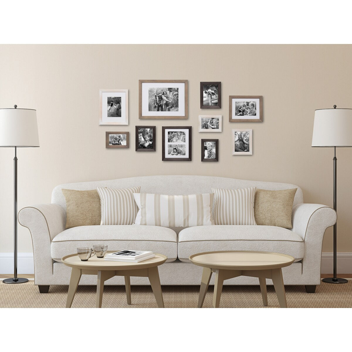 Kate and Laurel Bordeaux 10-piece Wood Gallery Wall Picture Frame Set