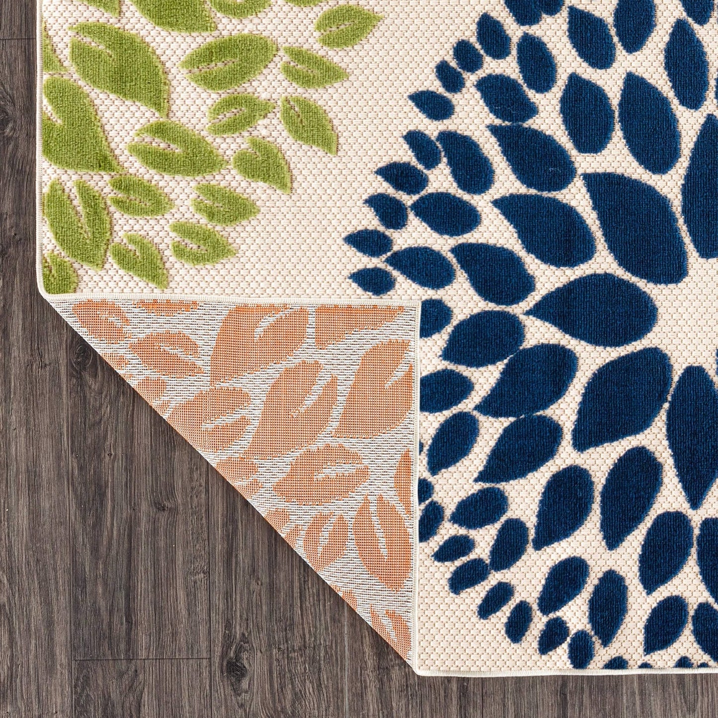 Brescia Modern Floral Circles Indoor/Outdoor Area Rug