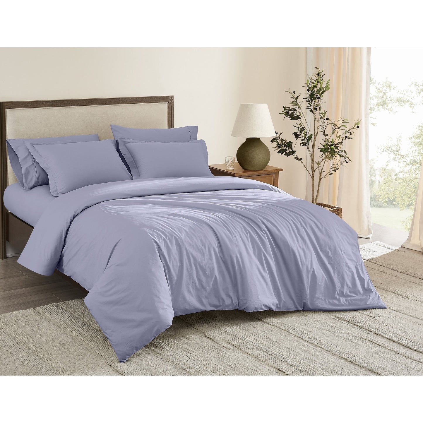 Brooklyn Loom Tight-Weave Cotton Percale Duvet Set