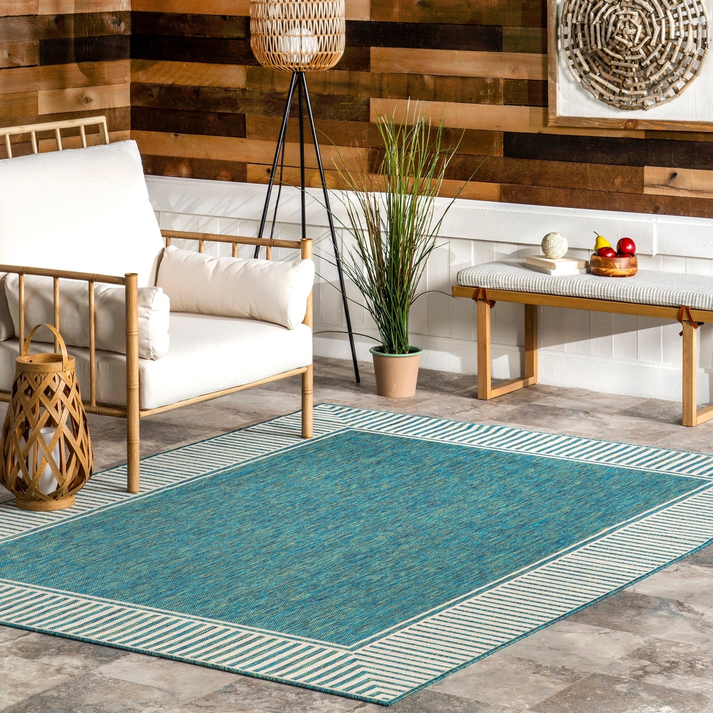 Nuloom Leah Classic Bordered Indoor/Outdoor Area Rug