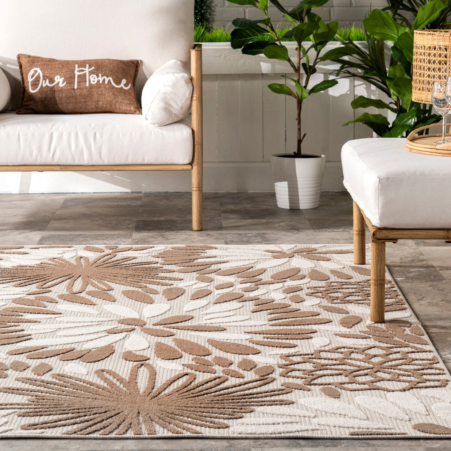Nuloom Ronda Bold Floral Indoor/Outdoor Area Rug