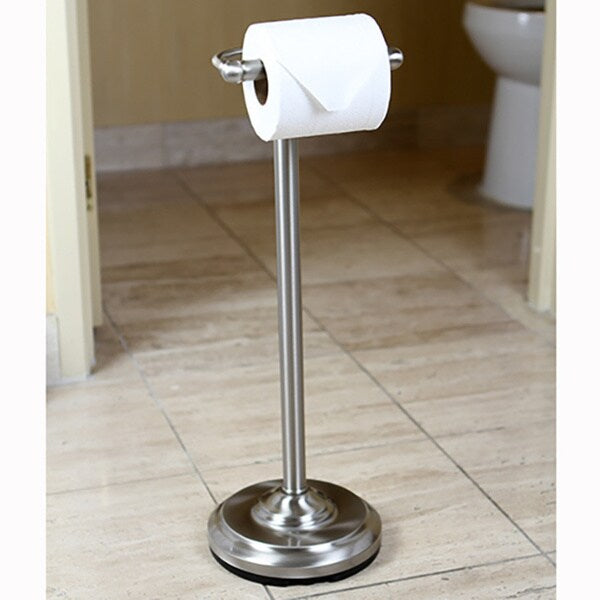 Kingston Brass Brushed Nickel Standing Pedestal Toilet Paper Holder