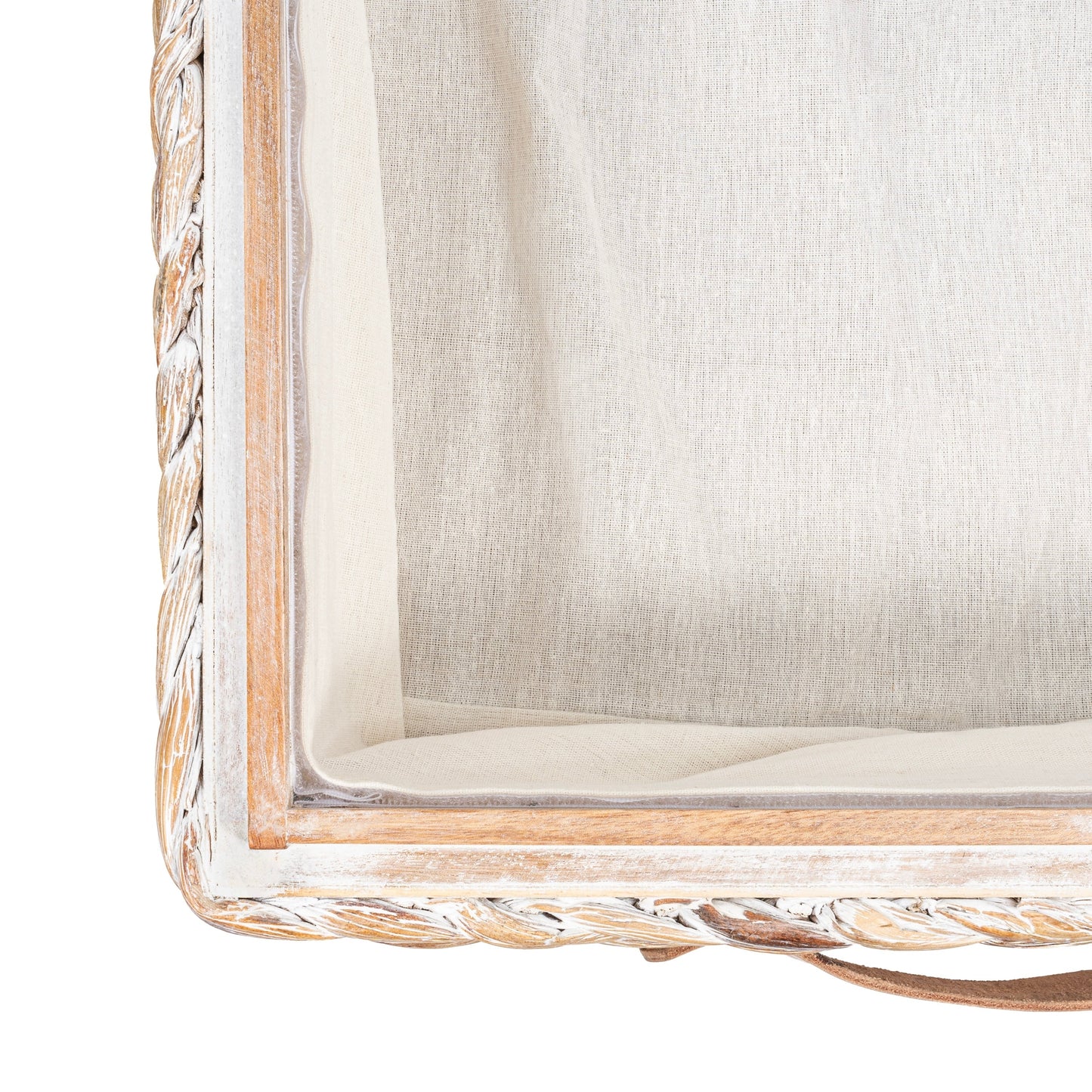 Happimess Bac de rangement sous le lit en jacinthe/bois avec roulettes et poignées