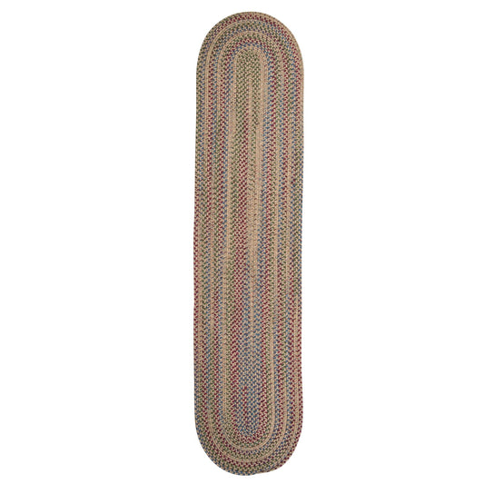 Colonial Mills Worley Multicolor Rustic Braided Handcrafted Runner Rug