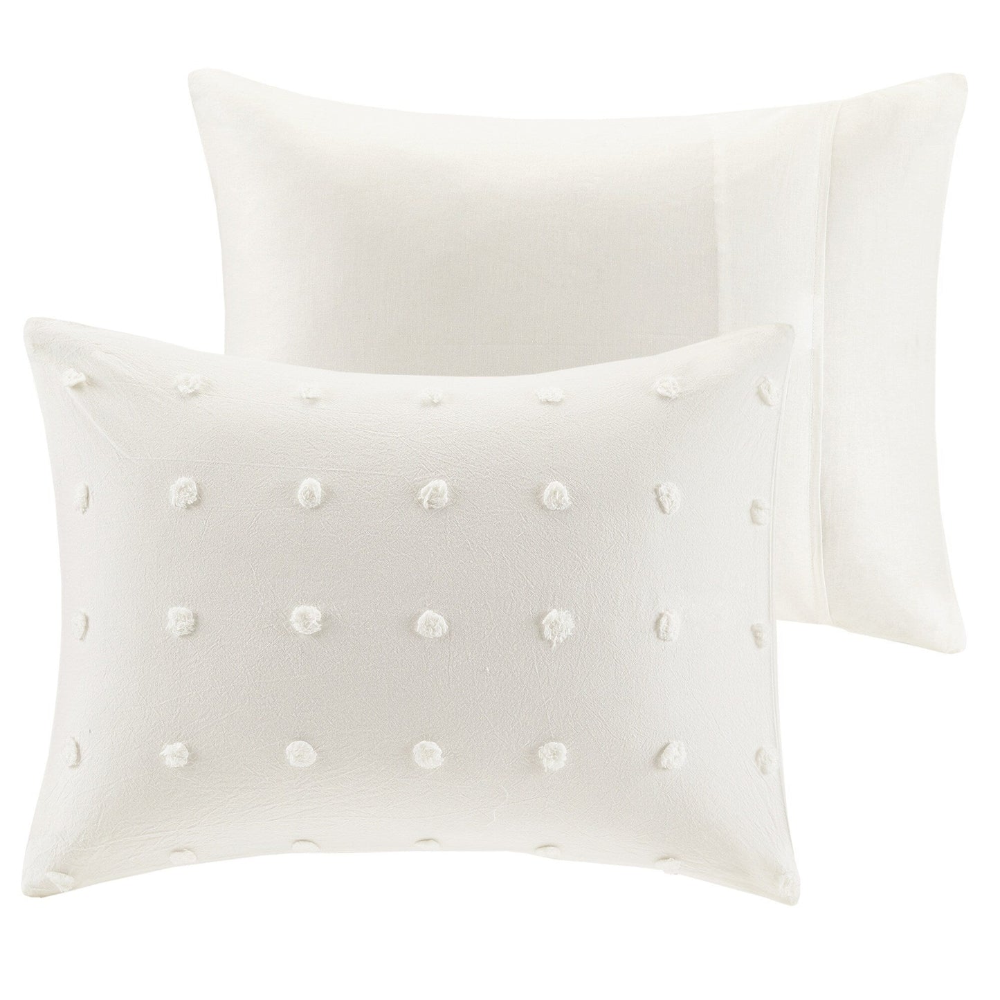 Intelligent Design Maize Cotton Jacquard Duvet Cover Set with Euro Shams and Throw Pillows