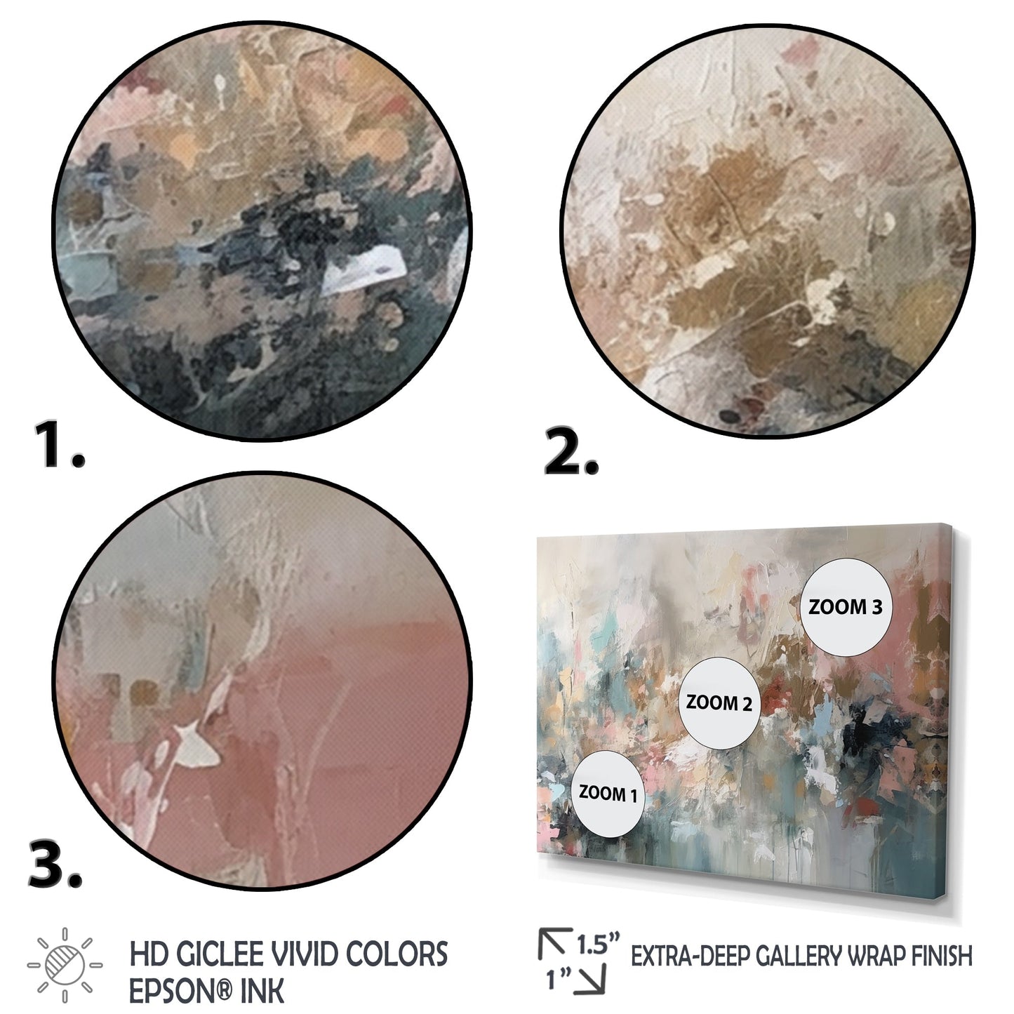 Designart Brushstroke Abstract Painting I Abstract Framed Wall Art For Living Room