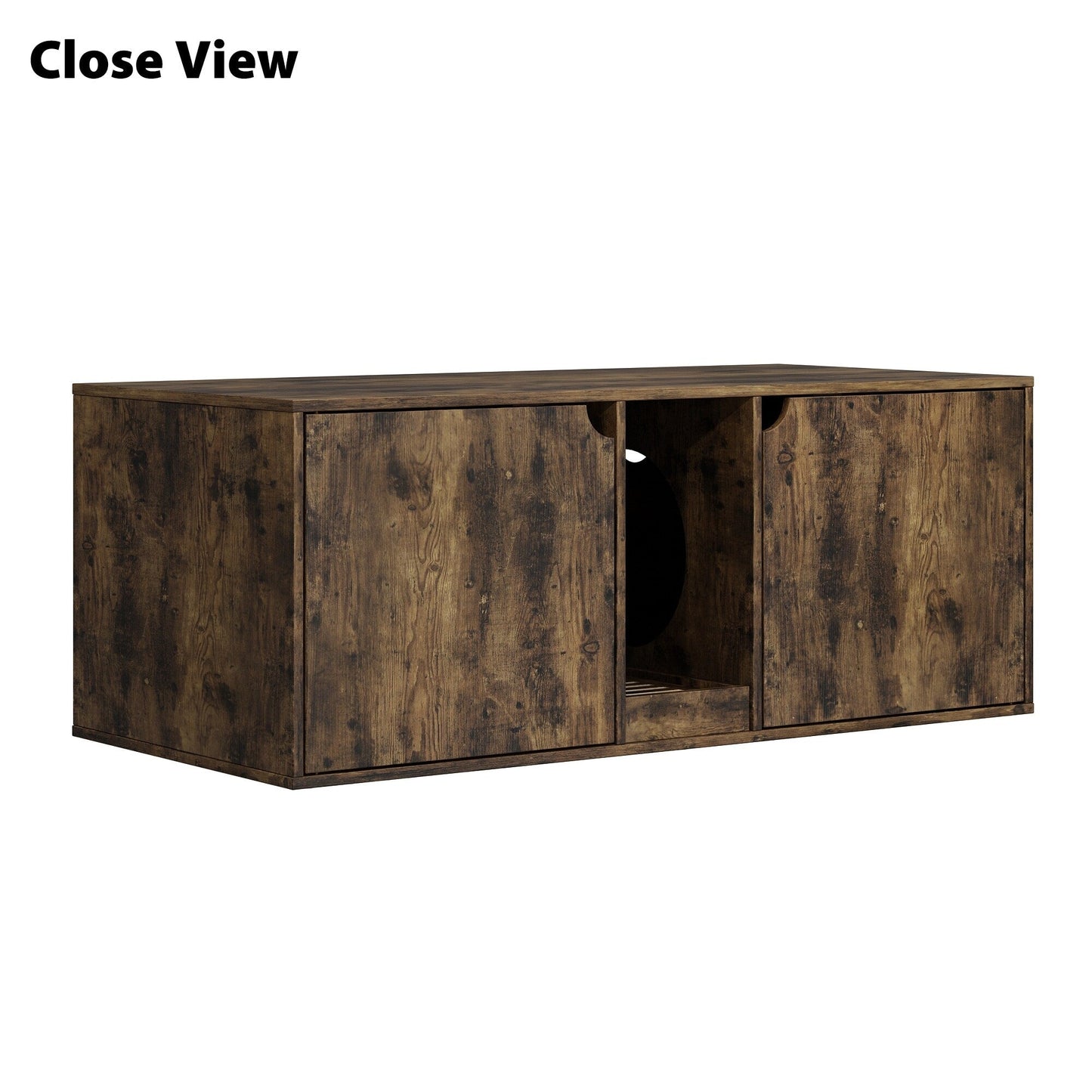 Dual-Compartment Cat Litter Box Enclosure Multi-Functional Furniture