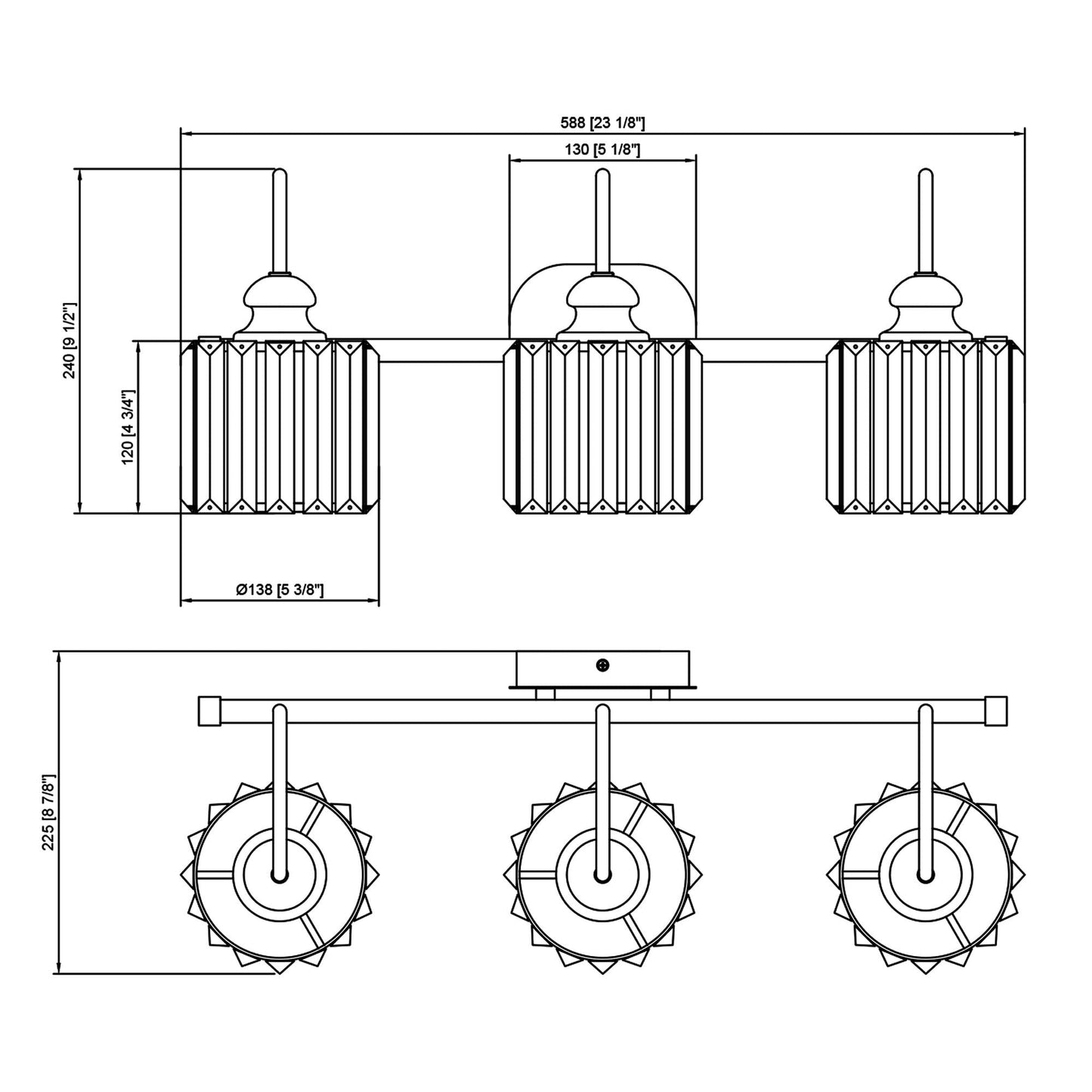 ExBrite Modern Rose Gold 1/2/3/4/5-light Bathroom Dimmable Crystal Vanity Lights Wall Sconces