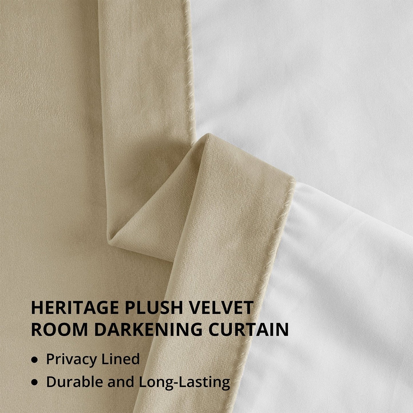 Exclusive Fabrics Heritage Plush Velvet Room Darkening Curtains (1 Panel) Luxury Velvet Curtains for Bedroom & Living Room.