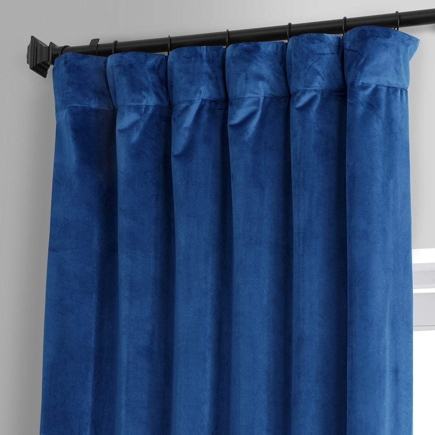 Exclusive Fabrics Signature Plush Velvet Hotel Blackout Curtains (1 Panel) - Luxury Soft Drapery for Light Control & Elegance