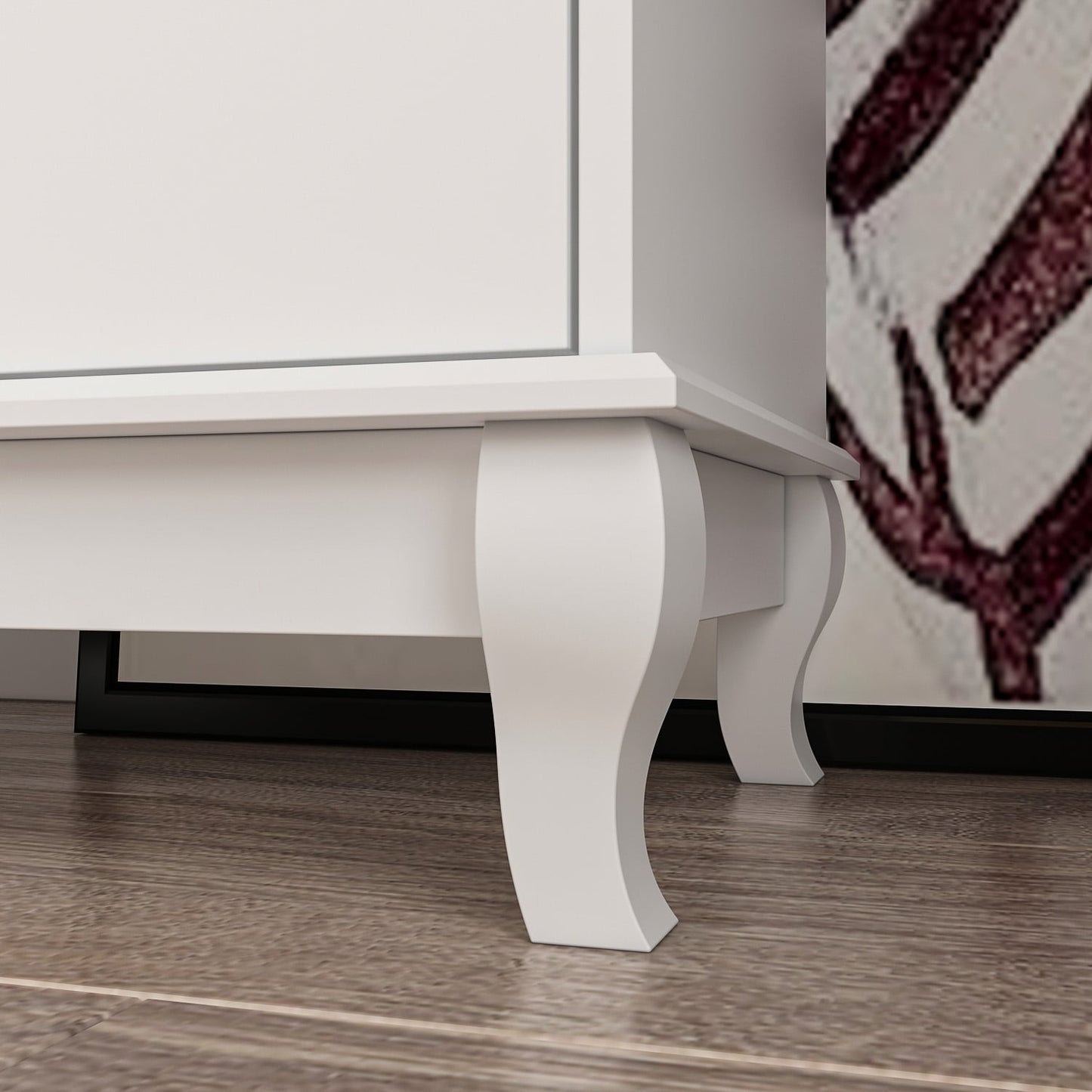 Commode double à 10 tiroirs pour chambre à coucher, commode blanche, grand espace de rangement