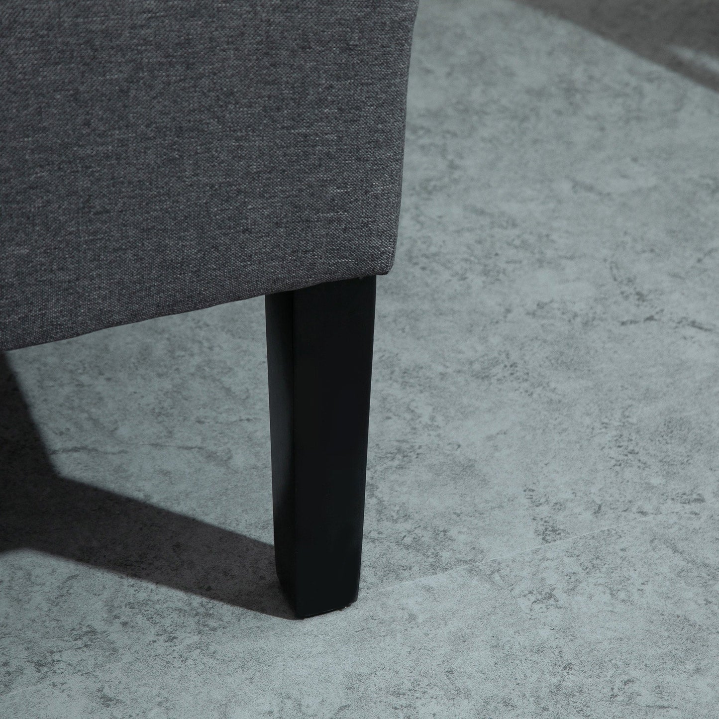 Canapé double capitonné sans accoudoirs en tissu lin HOMCOM avec pieds en bois - 28,75 x 43,25 x 36,5 cm