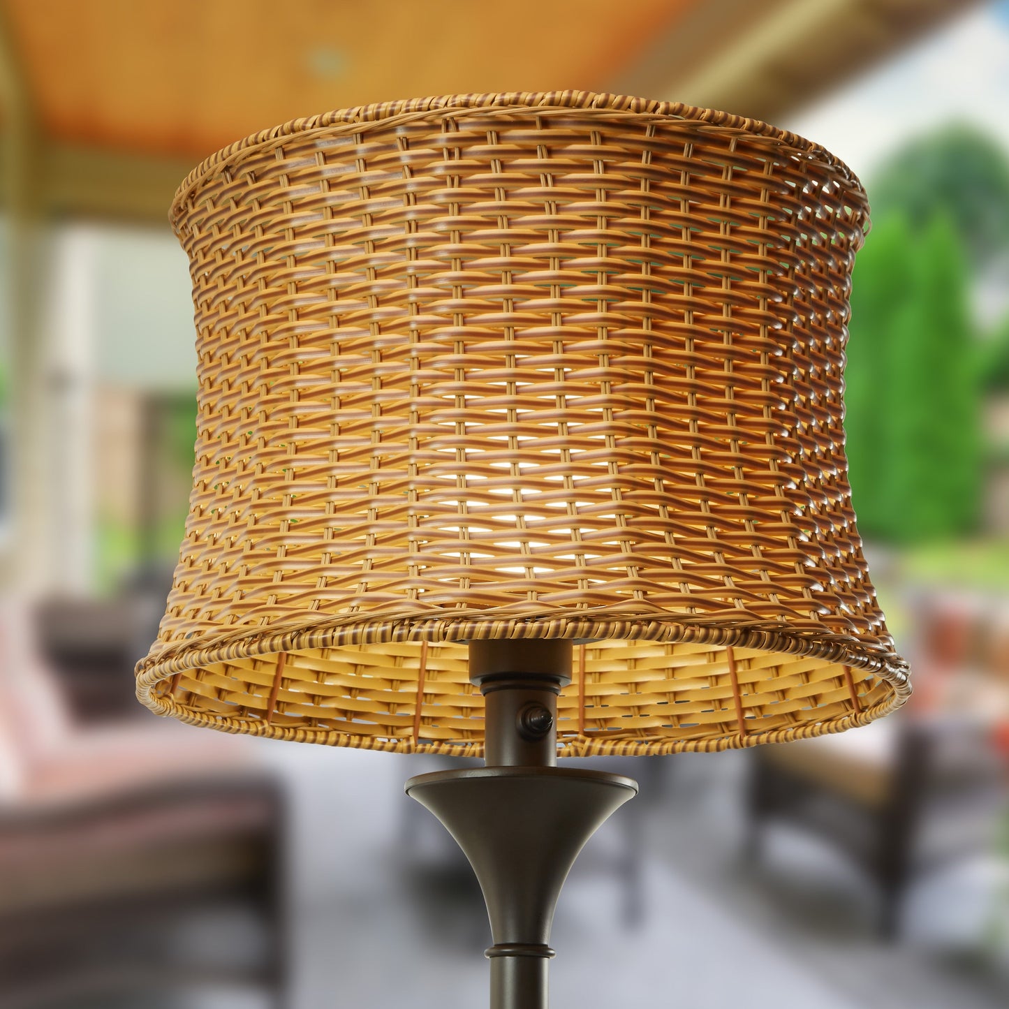 Havenside Home Pocologan 59.5-inch Outdoor and Indoor Basket-weave Floor Lamp - 16.25L x 16.25W x 59.5H