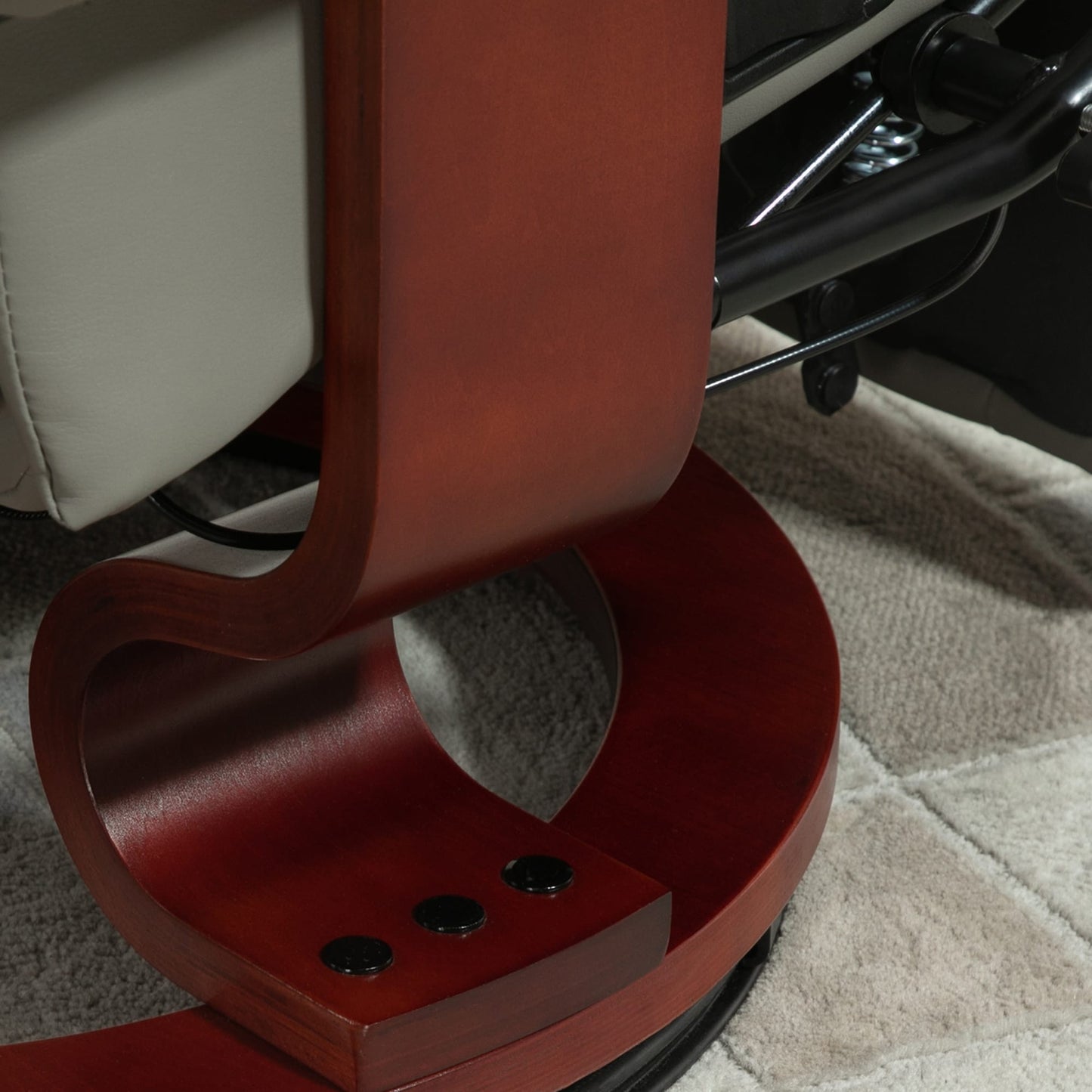 Fauteuil inclinable manuel pivotant et réglable en similicuir HomCom avec repose-pieds confortable et relaxant