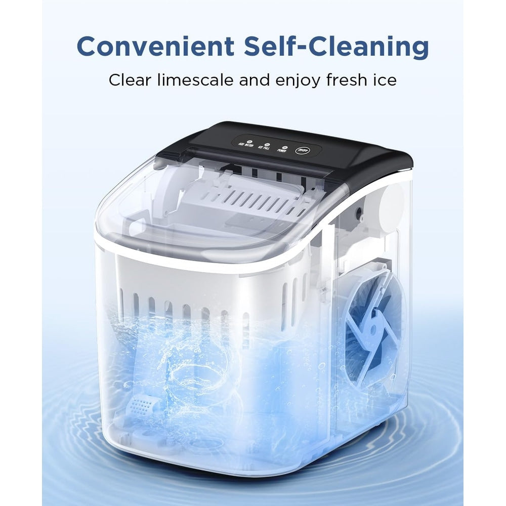 Ice Makers Countertop, Portable Ice Maker Machine with Handle, Self-Cleaning Ice Maker, for Home/Office/Kitchen