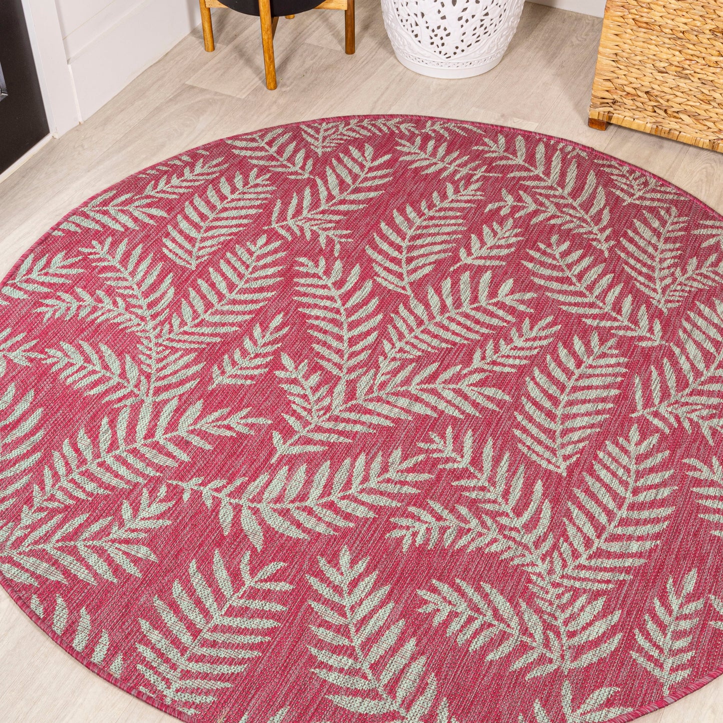 JONATHAN Y Galon Palm Frond Indoor/Outdoor Area Rug