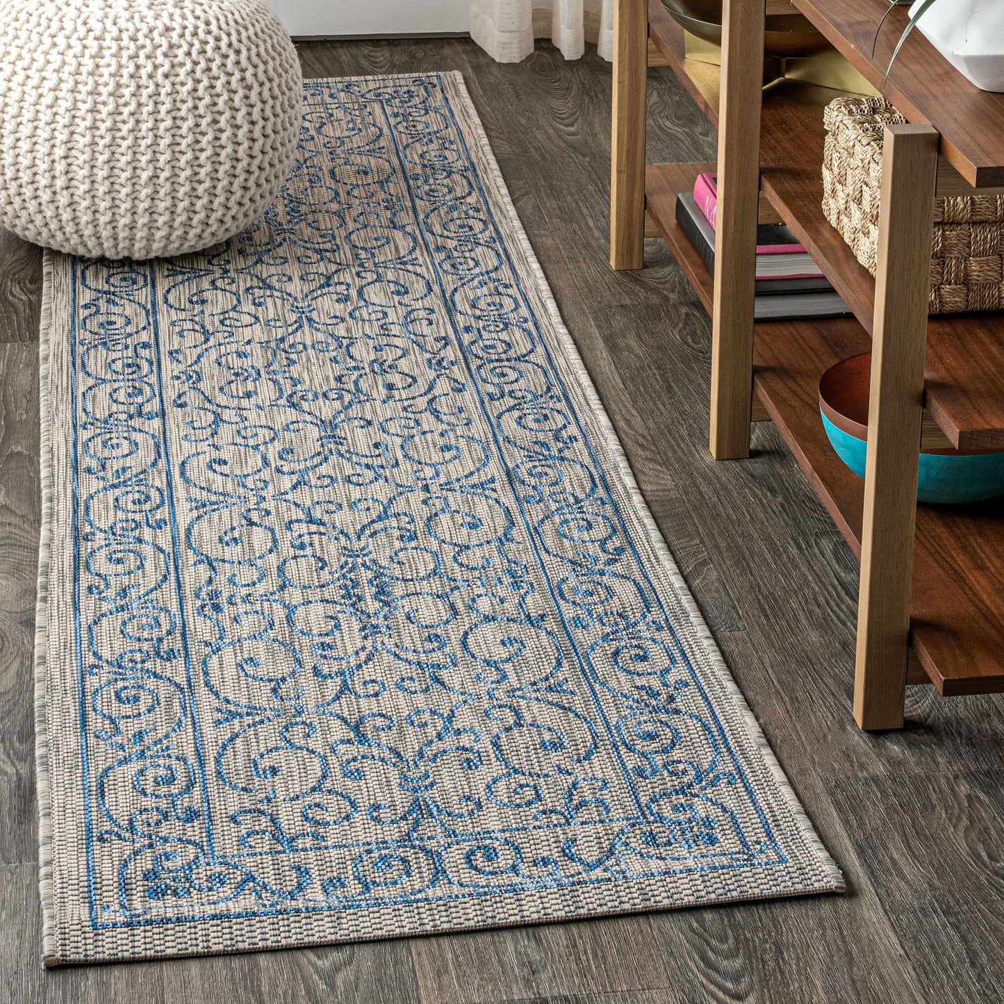 JONATHAN Y Filigree Textured Weave Indoor/Outdoor Area Rug