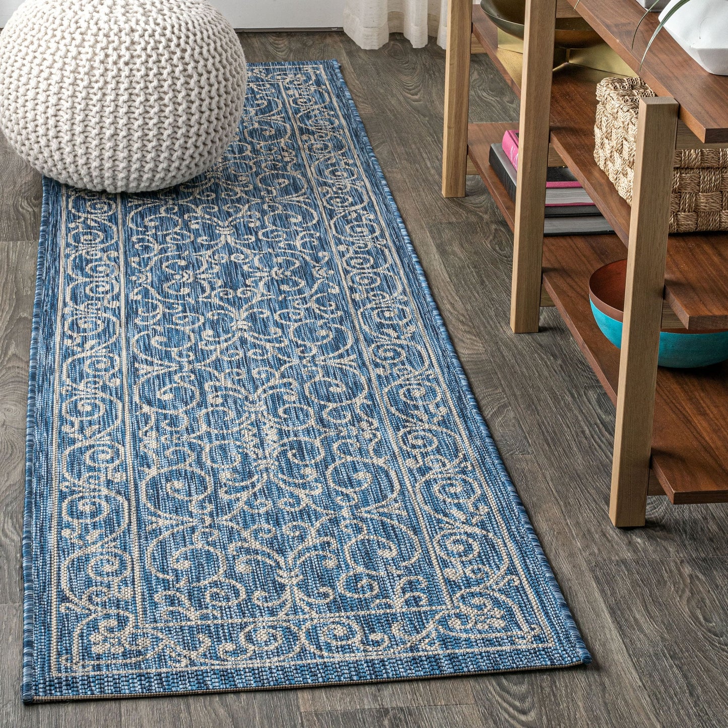 JONATHAN Y Filigree Textured Weave Indoor/Outdoor Area Rug