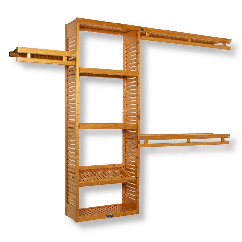 Système de placard intégré Simplicity en bois massif John Louis Home, érable miel