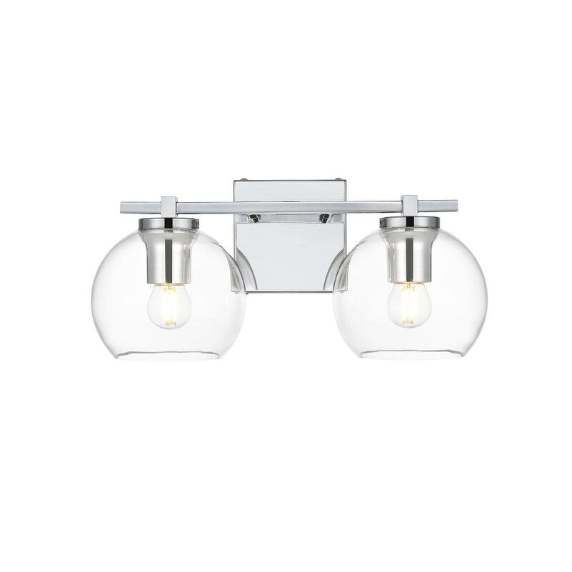 Julian 1 Light Black and Clear Bath Sconce
