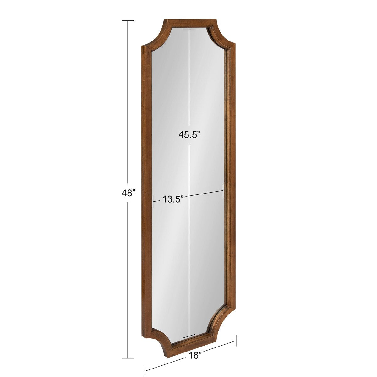 Kate and Laurel Hogan Scalloped Wood Framed Mirror