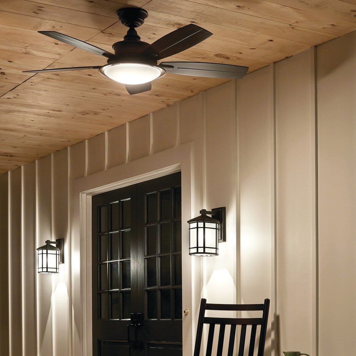 Ventilateur de plafond Kichler Cameron 52 à 5 pales à LED avec télécommande