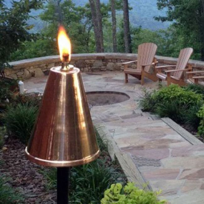 Large Hawaiian Cone Tiki Torch