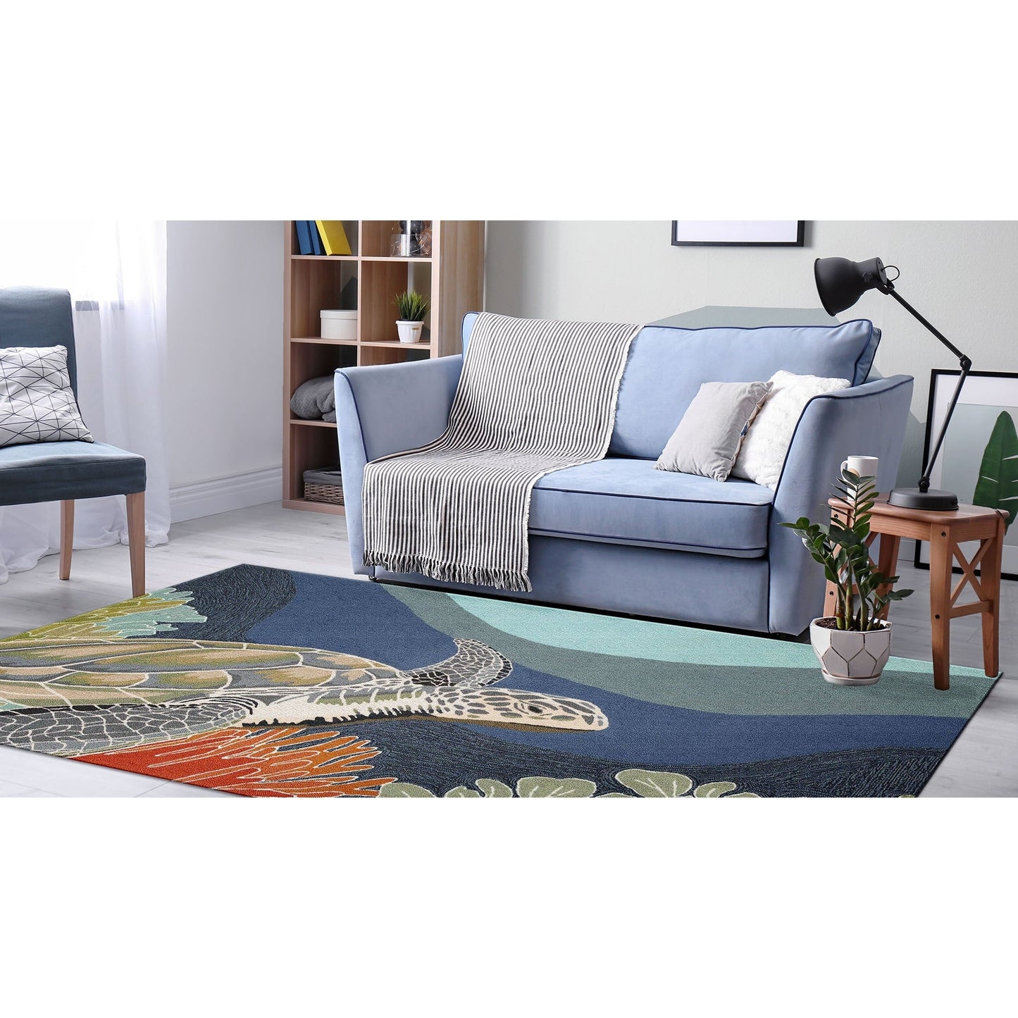 Liora Manne Ravella Akumal Indoor/Outdoor Rug Ocean
