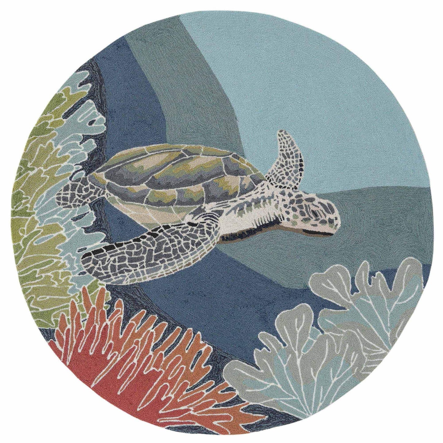 Liora Manne Ravella Akumal Indoor/Outdoor Rug Ocean