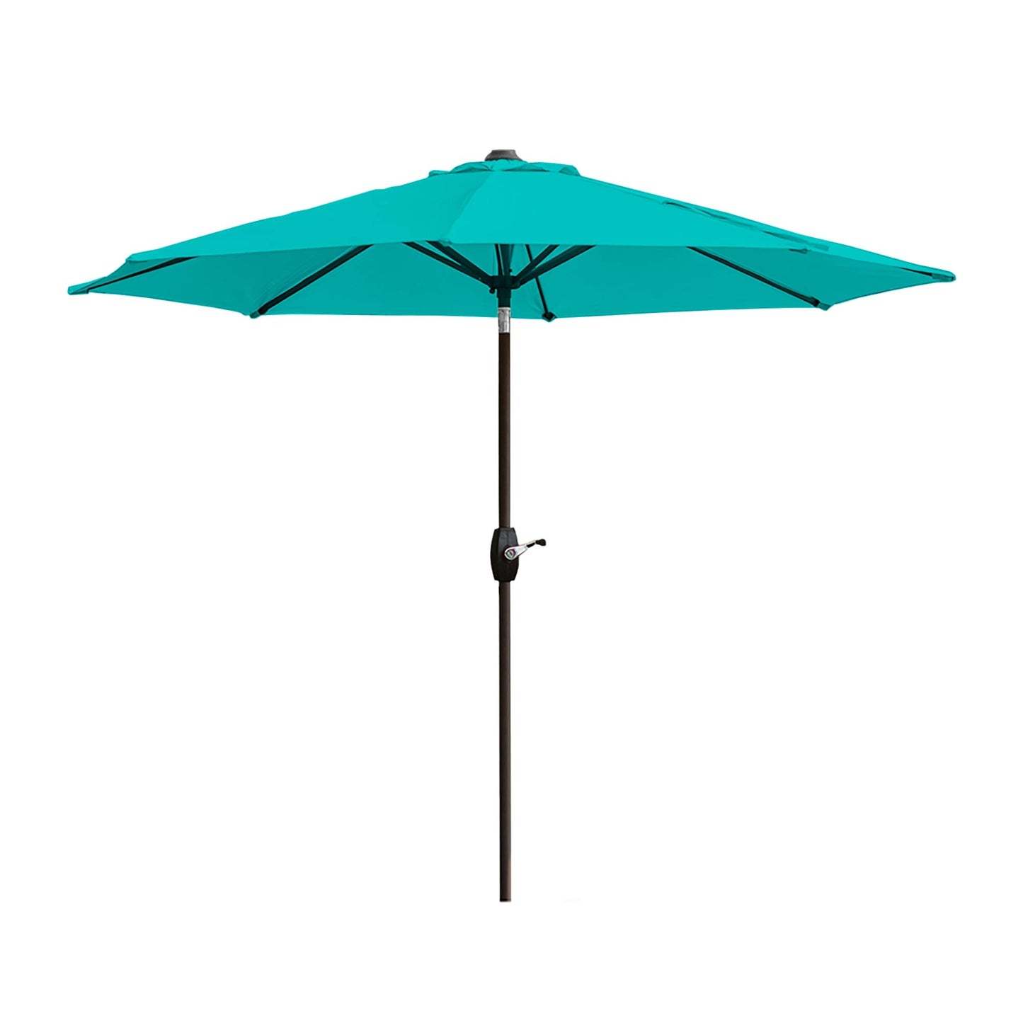Parasol de patio Lopes de 9 pieds avec base en finition bronze et support de poids inclus
