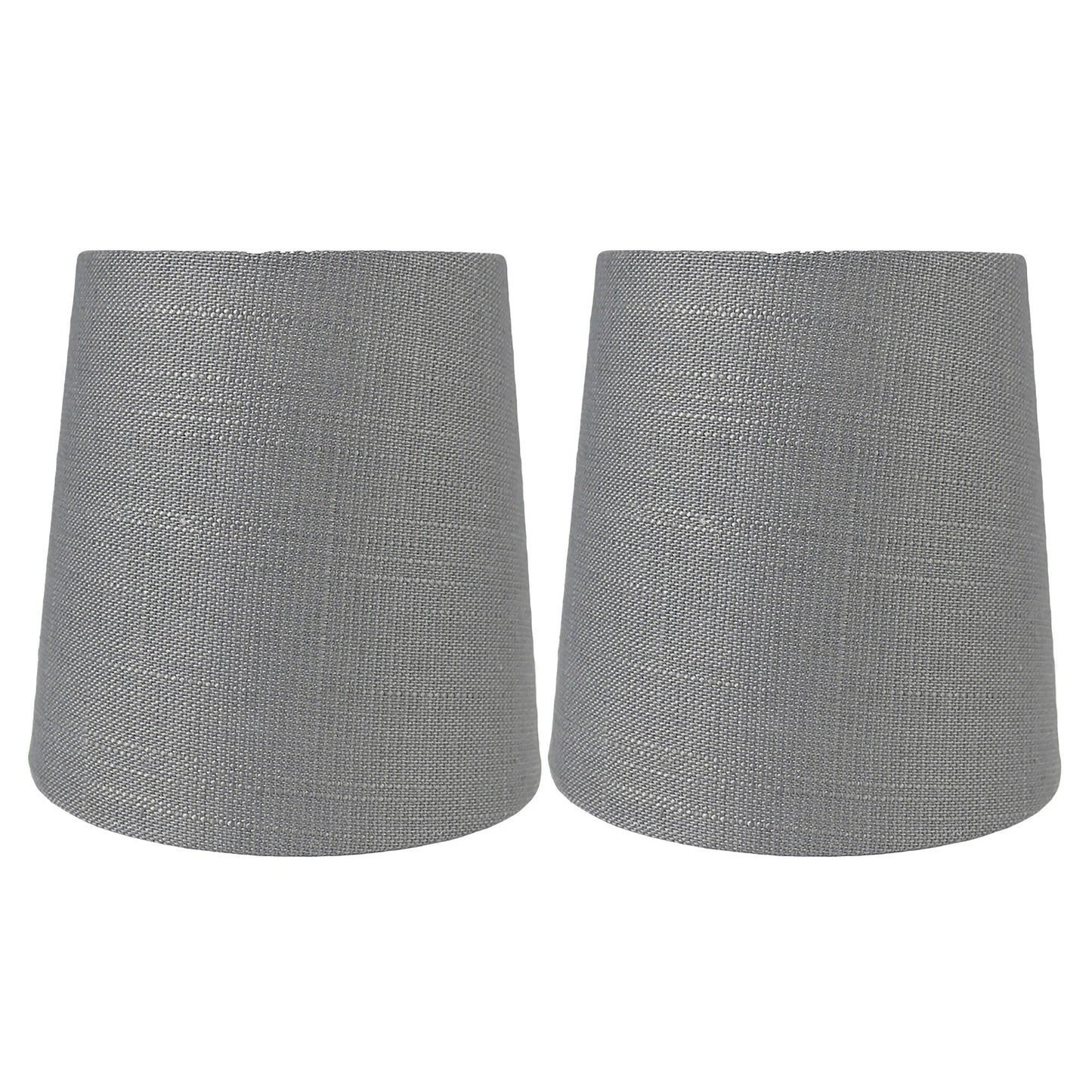 MERIVILLE Linen Clip On Chandelier Lamp Shades, 4-inch by 5-inch by 5-inch