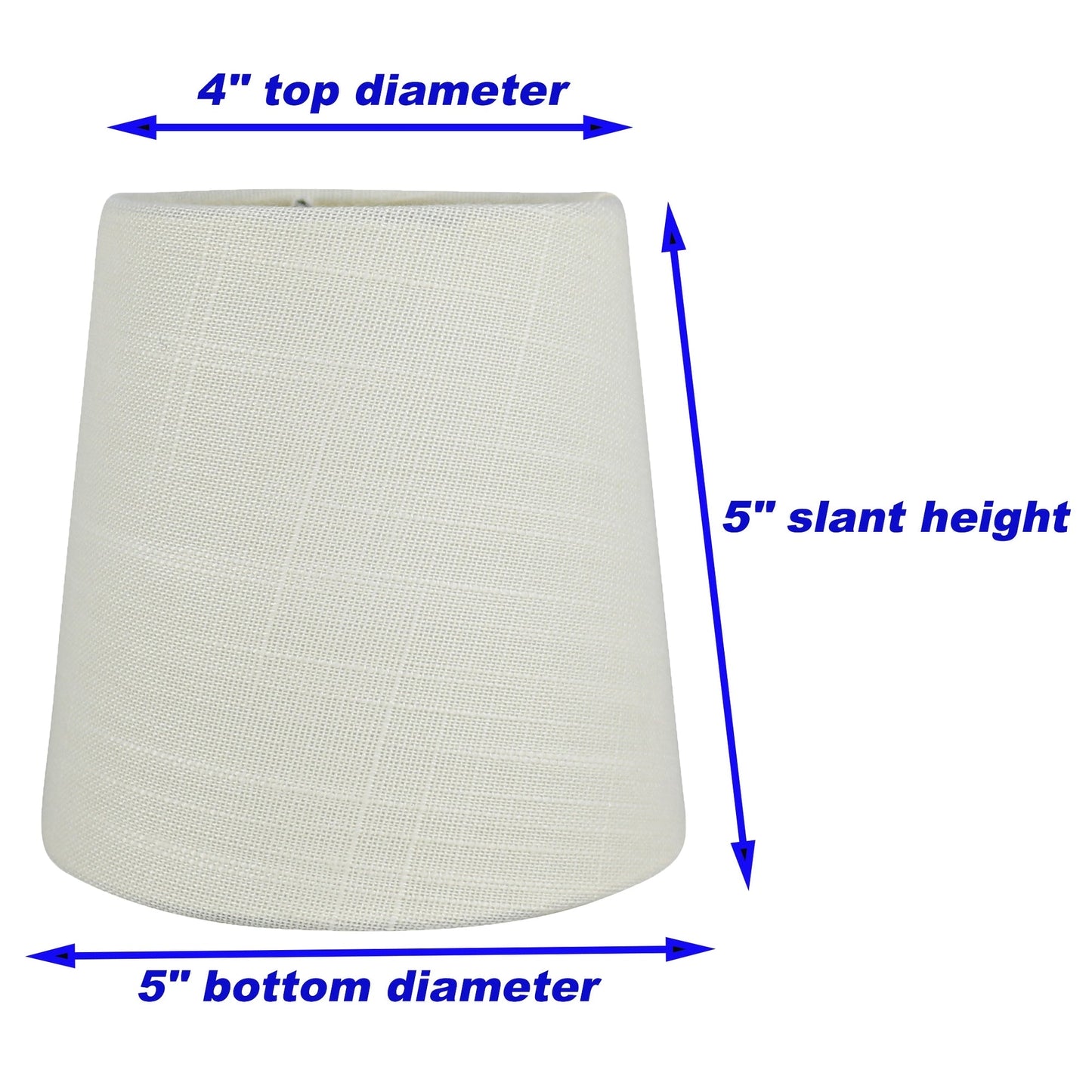 MERIVILLE Linen Clip On Chandelier Lamp Shades, 4-inch by 5-inch by 5-inch